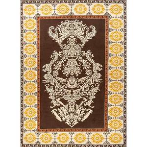 พรมขนสัตว์ถักมือลายเหรียญสีเบจและสีน้ำตาลขนาดใหญ่สำหรับตกแต่งห้องนั่งเล่นวัยรุ่น ใช้ในห้องโถง-Paem-457 - Product Image 1