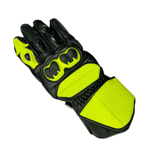Brand New Men's Armoured Racing Gloves for Auto/Track/Motorcycle Racing Breathable Yellow/Black Leather Riding Wear Printed - Product Image 5