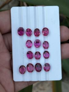 Rubellite พลอยทัวร์มาลีนธรรมชาติสุดฮอตพลอยสีชมพูแบบวงรีตัดเป็นล้านๆสำหรับเครื่องประดับอัญมณีรวมทั้งความร้อน - Product Image 4