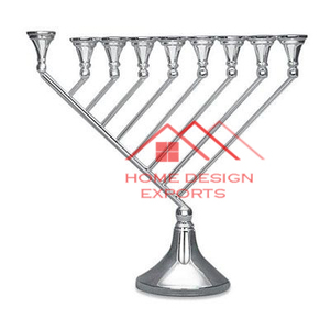 Venta caliente diseño de hoja aluminio Metal Menorah soporte de vela decoración interior diseño de Metal sólido portavelas mejor para vajilla - Product Image 4
