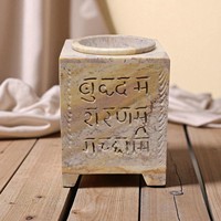 Diffuseur d'huile aromatique Bouddha décoratif Brûleur d'huile en pierre spirituelle pour l'aromathérapie, la décoration intérieure tranquille et les cadeaux de pleine conscience