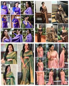 Nouveau Saree en soie Banarsi à la mode avec chemisier pièce économique Style Bollywood tenue de fête pour les femmes indiennes en gros de Surat - Product Image 5