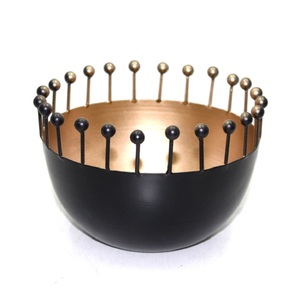 Ensemble de deux bols à chocolat en métal bol à chocolat martelé fini or bol à chocolat neuf le plus vendu - Product Image 4