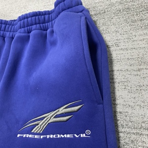 Pantaloni Larghi da <span class=keywords><strong>Uomo</strong></span> con Elastico in Vita Personalizzati, Jogger con Ricamo 3D e Stampa Serigrafica, Pantaloni Sportivi in Cotone P-171 - Product Image 3