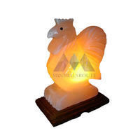 Lampe Coq Sculptée en Sel de l'Himalaya 2025 – Vente Directe Usine – Style Nautique de Haute Qualité – Artisanat Naturel Durable avec Boîte Individuelle