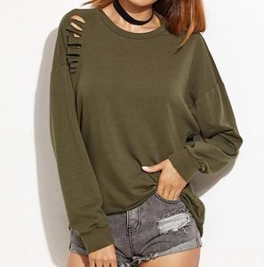 Sudadera unisex desgastada de lana de algodón lavado con ácido personalizada Hop Vintage cuello redondo transpirable y elegante para el invierno - Product Image 3