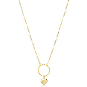 Corazón diseño hueco redondo 925 plata esterlina encanto collar turco hecho a mano joyería al por mayor - Product Image 1