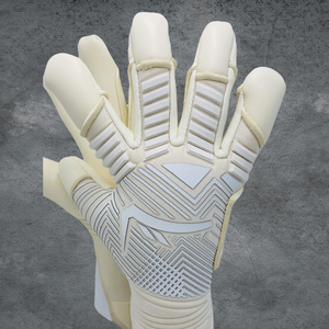 Gants de football professionnels Nouveaux gants de gardien de but d'entraînement en latex blanc du bout des doigts avec cuir et matériau PU - Product Image 3