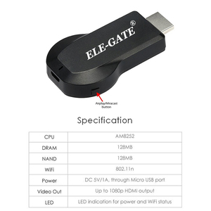 Dongle Mirascreen Airplay y Wifi Miracast para TV con Definición HD para Conectividad HDMI - Product Image 4