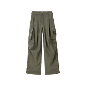 Pantalones Cargo Holgados de Pierna Ancha para Mujer, Estilo Urbano, con Bolsillos Grandes, Cierre con Cordón, Resistentes al Viento y Ecológicos para Invierno - Product Image 1