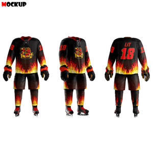 Ensemble d'uniformes de hockey sur glace personnalisés unisexe, maillot de hockey sur glace sublimé, vêtements de sport avec coudières pour l'entraînement - Product Image 6