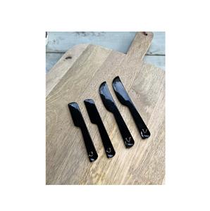 มีดช้อนฮอร์นพร้อมแผ่นแตรขัดเงาและแกะทำด้วยด้ามไม้สำหรับเครื่องครัวและร้านอาหาร - Product Image 3