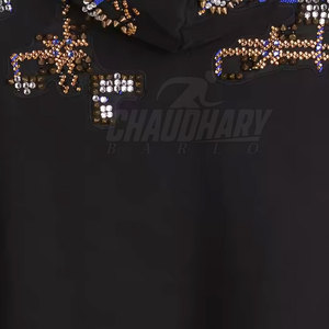 เสื้อฮู้ดดี้ผู้ชายแบบใหม่ ประดับเพชรเทียม ดีไซน์เรียบง่าย สำหรับใส่ในฤดูหนาว ผลิตในประเทศปากีสถาน - Product Image 5