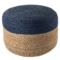 Pouf ottoman moderne fait main en jacinthe d'eau de haute qualité, tissé naturellement au Vietnam, table d'appoint pliable pour hôtel, appartement, chambre à coucher