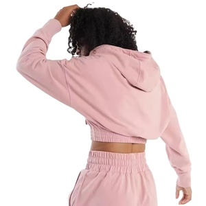 Ensemble de vêtements pour femmes, crop top à capuche et short de jogging, ensemble de vêtements pour femmes, crop top à capuche et short pour l'hiver, ensemble 2 pièces, 2026 - Product Image 5