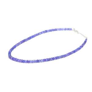 Superventas, hermoso collar de cuentas de tanzanita natural, 4mm-5mm, piedra natal de diciembre, cuentas de piedras preciosas, fabricación de joyas, collar, regalo - Product Image 3