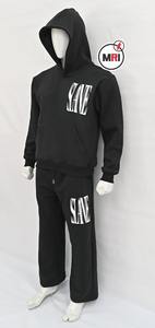 Conjunto de chándal de serigrafía de algodón 100% de peso pesado de alta calidad hecho a medida con Sudadera con capucha y pantalón de manga larga - Product Image 2