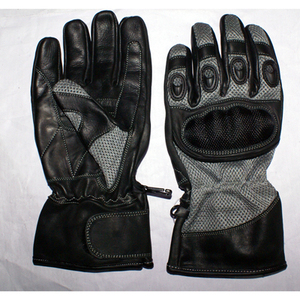 Gants de motard robustes HMB-2043A en cuir longs jusqu'aux poignets avec protection en gel pour sports d'hiver en extérieur et conduite - Product Image 6