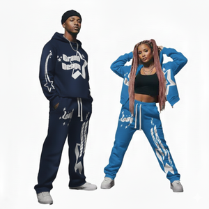 Vêtements de survêtement unisexes de style hip-hop, fabriqués en coton délavé au soleil, à taille haute, surdimensionnés, avec fermeture éclair, fabriqués en usine, vente en gros, OEM - Product Image 5