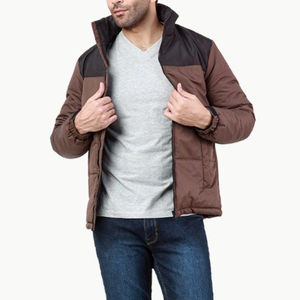 Vestes bulle personnalisées légères pour hommes Top Design avec col à capuche Vêtements longs enduits traités - Product Image 1