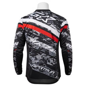 Camisetas de carreras de motos con estampado Digital impermeable, camisetas de Motocross personalizadas transpirables de malla de poliéster para deportes y uso al aire libre - Product Image 3