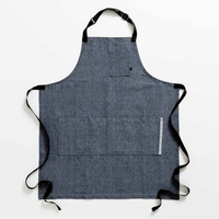 Tablier de cuisine sans manches en toile imprimée, réutilisable, robuste, résistant à l'huile, écologique, lavable et respirant