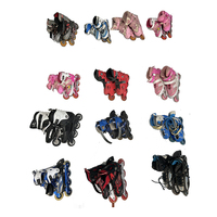 Chaussures de roller d'occasion en denim et duvet, marques variées, avec semelle extérieure en plastique, prix de gros pour hommes, femmes et enfants