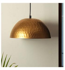 Lámpara colgante con acabado dorado, colgante de metal decorativo simple para el hogar, fabricante y proveedor de India - Product Image 5