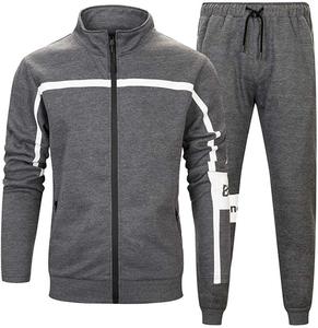 Fabricant de survêtement sport taille plus cordon de serrage taille élastique Joggers hommes avec fermeture éclair complète survêtement quantité en vrac personnalisé - Product Image 6