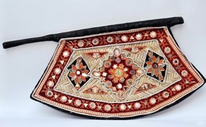 Abanico Decorativo Indio Pakhi Mehndi Dholki, Abanicos de Tela Vintage para Bodas Punjabi, Recuerdo de Fiesta, Juego Jago - Product Image 3