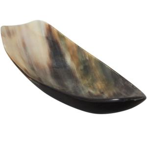 Bandeja de Servir de Cuerno de Búfalo Natural Sostenible, Diseño Art Deco Único con Asa de Cuerno Pulido Brillante para Frutas y Regalos - Product Image 1