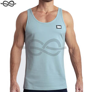 Débardeurs à capuche côtelés en mélange de coton de haute qualité, séchage rapide, respirants, pour hommes, couleur OEM, pour la gym et l'entraînement estival, emballage en sac OPP, direct usine - Product Image 5