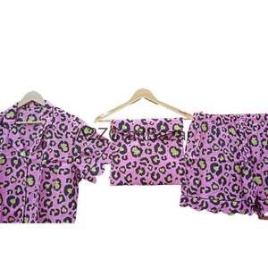 Conjunto de pijama de algodón con estampado Floral ligero para mujer, ropa de dormir de manga corta, hermoso estampado, perfecto verano, el mejor regalo para - Product Image 3