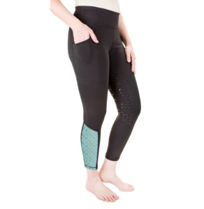 ถุงน่องขี่ของผู้หญิงพร้อมที่จับซิลิโคนและสายรัดเอวกว้างวัสดุยืดน้ำหนักเบาเหมาะสำหรับชุดขี่ฤดูร้อน - Product Image 1