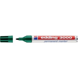 Paquete de 10 Rotuladores Permanentes Verdes EDDING Serie 3000 con Punta Redonda de 1.5-3mm - Product Image 1