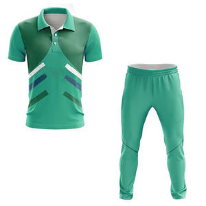 Conjunto de uniforme de cricket de dos piezas, tela elástica y absorbente de sudor para entrenamiento y partidos de equipo - Product Image 3