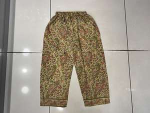 Boho Hippie Silk Pant, <b>Women</b> Comfortable Yoga <b>Trouser</b> Silk Pant, Bohemian Floral Printed Silk Loose Palazzo Pant for <b>Women</b>. - Product Image 2