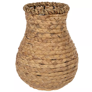 Vase en jacinthe d'eau incurvé fabriqué au Vietnam matériau écologique pour la décoration intérieure et la décoration de la vaisselle en gros - Product Image 1