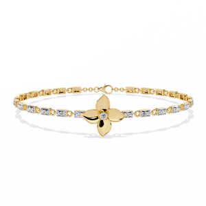 Elegant 18K <b>Gold</b> Lab Grown Diamond <b>Bracelet</b> | Dazzling Sustainable Tennis Style Jewelry | Luxury <b>Adjustable</b> Statement Gift - Product Image 3