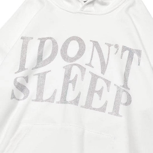 Sweat à capuche tendance en molleton mélangé de coton avec fermeture éclair et strass pour homme, streetwear d'hiver personnalisé, lourd et confortable - Product Image 2