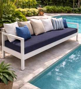 Funda de Cojín para Exteriores Resistente al Agua y a las Manchas |   Tela de lona de pato de tejido denso, resistente, para cubiertas de asientos de jardín, piscina y yates - Product Image 4