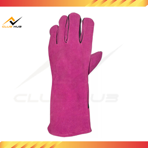 ถุงมือเชื่อมหนังกันลื่นกันความร้อนได้รับความนิยมสูงสุดพร้อมป้องกันนิ้วและนิ้วหัวแม่มือสำหรับการใช้งานกลางแจ้งแบบลำลอง - Product Image 2