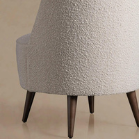 Fauteuil de salon moderne en bois massif, rembourré, avec pieds en bois