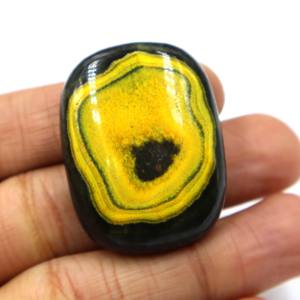 Pierre précieuse de jaspe bourdon naturel, cabochon, jaspe jaune, pierre lisse, fournisseur en gros pour bijoux - Product Image 1