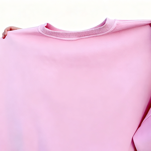 Sudadera de Cuello Redondo de Algodón Rosa Tejido Informal de Invierno de Alta Calidad con Bordado para Mujer - Product Image 3