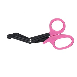 Tijeras de vendaje con mango de plástico rosa, tijeras de lona para enfermera, de acero inoxidable alemán, tijeras de corte con mango de plástico - Product Image 6