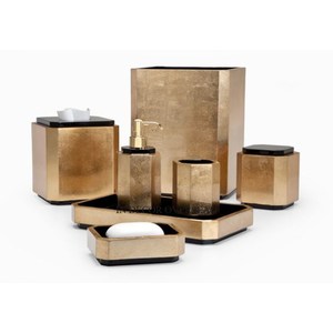 Ensemble de 4 distributeurs de savon en mosaïque de perles de nacre, porte-serviettes et porte-brosse à dents, ensembles de salle de bain luxueux pour la maison et l'hôtel - Product Image 2