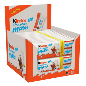 Barra de Chocolate K-inder Maxi Suave Envuelta Individualmente, con Centro Cremoso, un Snack Práctico para Llevar - Product Image 1