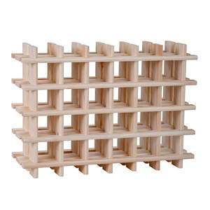 Portabottiglie Modulare in Legno per 24 Bottiglie Well Home 75.9x22x54.5cm - Product Image 1