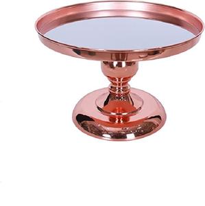 Présentoir de gâteaux en métal or Rose de forme ronde, présentoir de desserts pour fête à domicile, service de desserts - Product Image 1